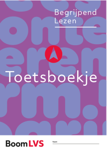 Boom LVS Begrijpend Lezen 2012 | Toetsboekjes