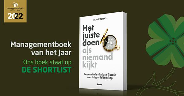 Auteur Frank Peters genomineerd voor Managementboek van het Jaar